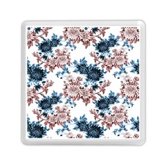 Blue And Rose Flowers Memory Card Reader (square) by goljakoff