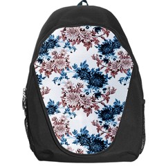 Blue And Rose Flowers Backpack Bag by goljakoff