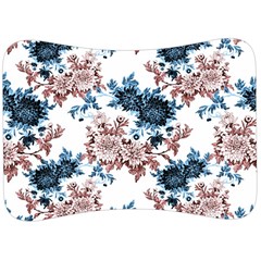 Blue And Rose Flowers Velour Seat Head Rest Cushion by goljakoff