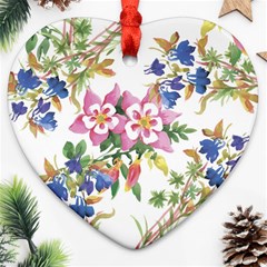 Garden Flowers Ornament (heart) by goljakoff