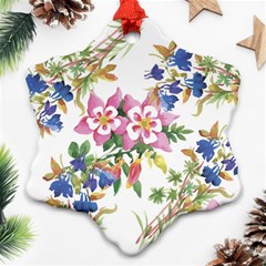 Garden Flowers Snowflake Ornament (two Sides) by goljakoff