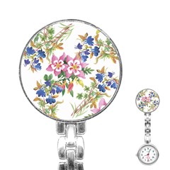 Garden Flowers Stainless Steel Nurses Watch by goljakoff