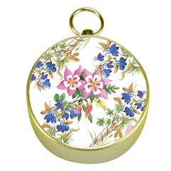 Garden Flowers Gold Compasses by goljakoff