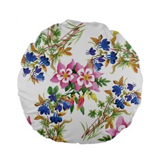 Garden Flowers Standard 15  Premium Flano Round Cushions by goljakoff