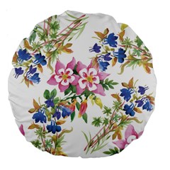 Garden Flowers Large 18  Premium Flano Round Cushions by goljakoff