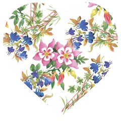 Garden Flowers Wooden Puzzle Heart by goljakoff