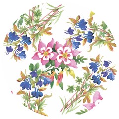 Garden Flowers Wooden Puzzle Round by goljakoff