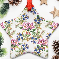 Garden Flowers Pattern Ornament (star) by goljakoff