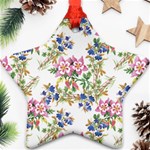 Garden flowers pattern Ornament (Star) Front