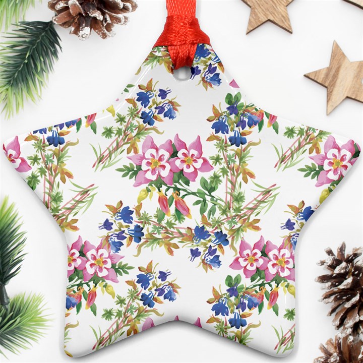 Garden flowers pattern Ornament (Star)