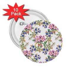 Garden Flowers Pattern 2 25  Buttons (10 Pack)  by goljakoff