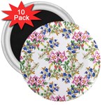 Garden flowers pattern 3  Magnets (10 pack)  Front