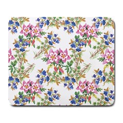 Garden Flowers Pattern Large Mousepads by goljakoff