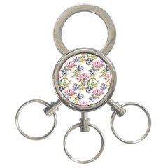 Garden Flowers Pattern 3-ring Key Chain by goljakoff