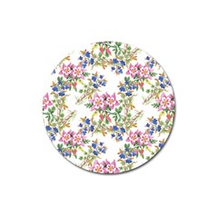 Garden Flowers Pattern Magnet 3  (round) by goljakoff