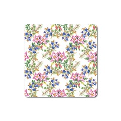 Garden Flowers Pattern Square Magnet by goljakoff