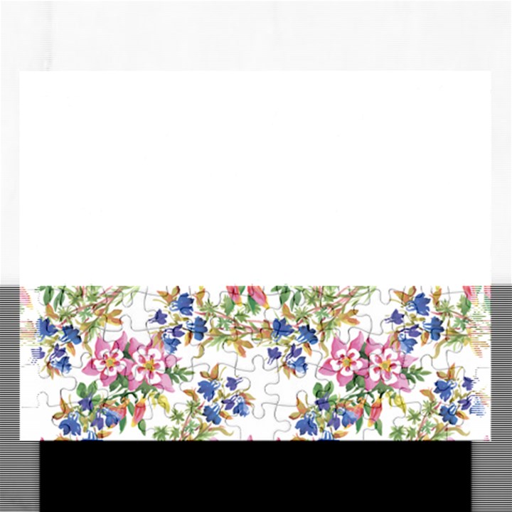 Garden flowers pattern Rectangular Jigsaw Puzzl