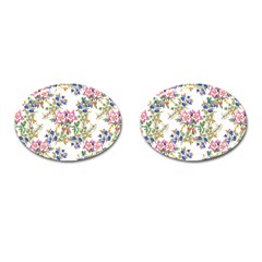 Garden Flowers Pattern Cufflinks (oval) by goljakoff