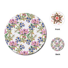 Garden Flowers Pattern Playing Cards Single Design (round) by goljakoff