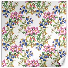 Garden Flowers Pattern Canvas 16  X 16  by goljakoff