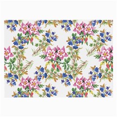 Garden Flowers Pattern Large Glasses Cloth by goljakoff