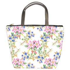 Garden Flowers Pattern Bucket Bag by goljakoff