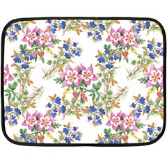 Garden Flowers Pattern Fleece Blanket (mini) by goljakoff