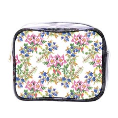 Garden Flowers Pattern Mini Toiletries Bag (one Side) by goljakoff