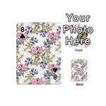 Garden flowers pattern Playing Cards 54 Designs (Mini) Front - Spade8