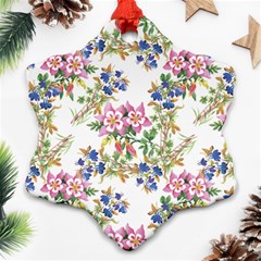 Garden Flowers Pattern Ornament (snowflake) by goljakoff