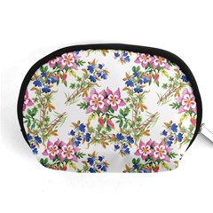 Garden Flowers Pattern Accessory Pouch (medium) by goljakoff