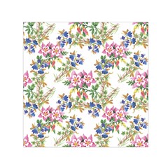 Garden Flowers Pattern Small Satin Scarf (square) by goljakoff