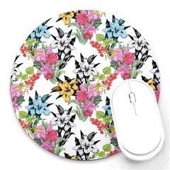 Summer Flowers Round Mousepads by goljakoff