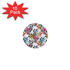 Summer Flowers 1  Mini Buttons (10 Pack)  by goljakoff