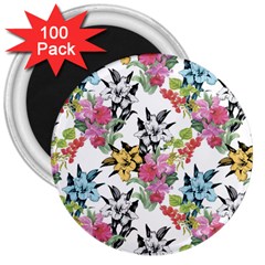 Summer Flowers 3  Magnets (100 Pack) by goljakoff