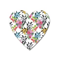 Summer Flowers Heart Magnet by goljakoff