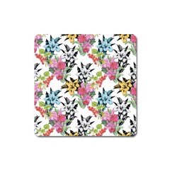 Summer Flowers Square Magnet by goljakoff