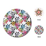 Summer flowers Playing Cards Single Design (Round) Front