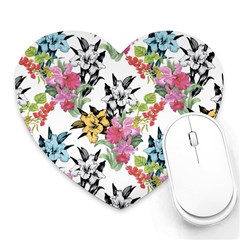 Summer Flowers Heart Mousepads by goljakoff