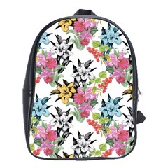 Summer Flowers School Bag (large) by goljakoff