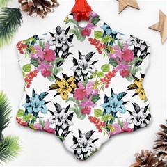 Summer Flowers Snowflake Ornament (two Sides) by goljakoff