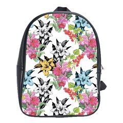 Summer Flowers School Bag (xl) by goljakoff