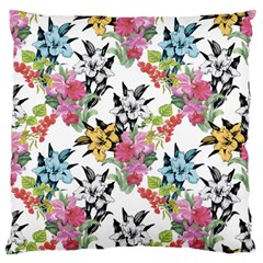 Summer Flowers Large Flano Cushion Case (one Side) by goljakoff