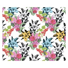 Summer Flowers Double Sided Flano Blanket (small)  by goljakoff