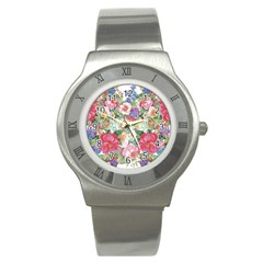 Beautiful Flowers Stainless Steel Watch by goljakoff