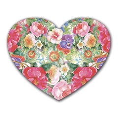 Beautiful Flowers Heart Mousepads by goljakoff