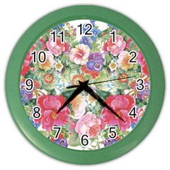 Beautiful Flowers Color Wall Clock by goljakoff