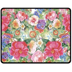 Beautiful Flowers Fleece Blanket (medium)  by goljakoff