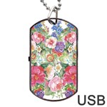 Beautiful flowers Dog Tag USB Flash (Two Sides) Front