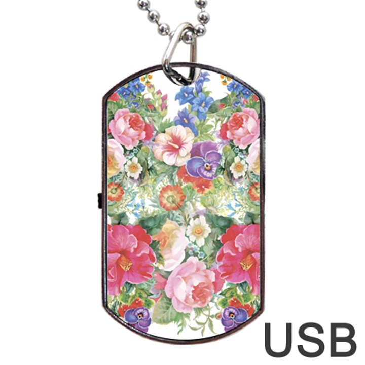 Beautiful flowers Dog Tag USB Flash (Two Sides)